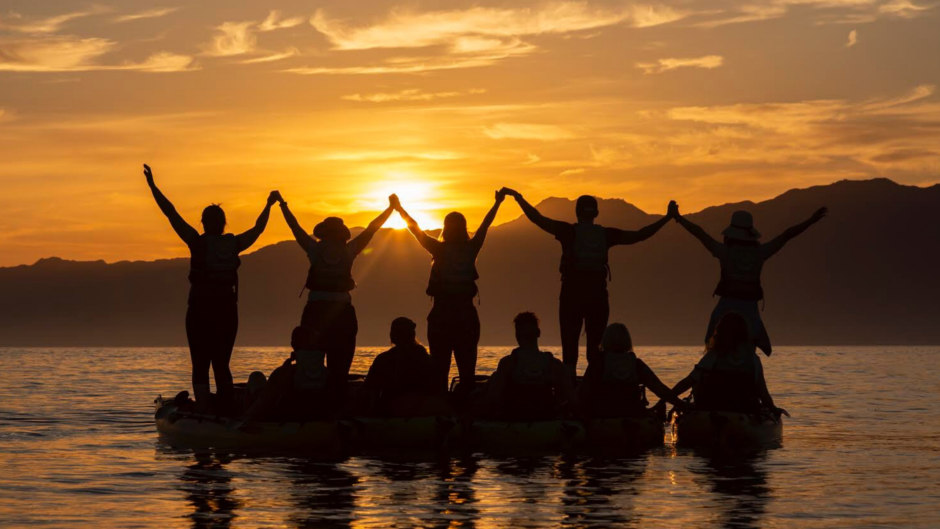 Experience the magic of a Sunset Pedal Kayak Tour in the beautiful region of Kaikoura and get up close and personal to the regions incredible fur seals!