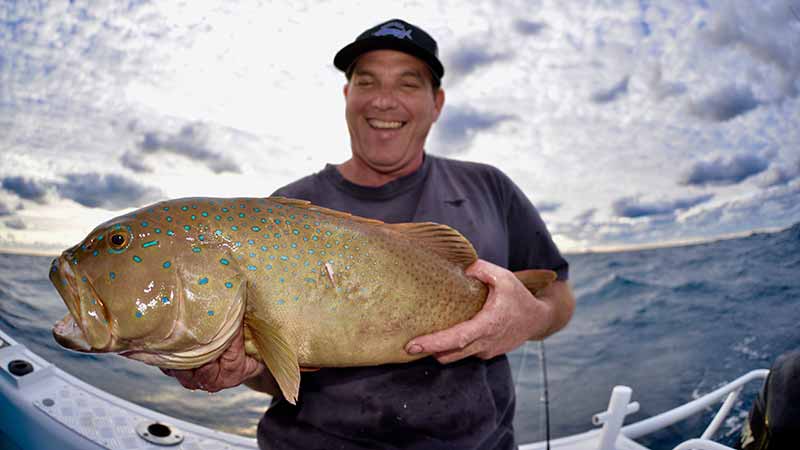 Join Airlie Beach Fishing Charters for an epic half or full day reef fishing experience in the Whitsundays, look for GT, spanish mackerel, tuna and more! 