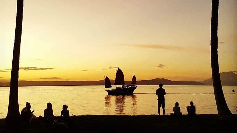 Experience an incredible sunset sailing through Port Douglas and out to the Coral Sea aboard the unique Shaolin!
