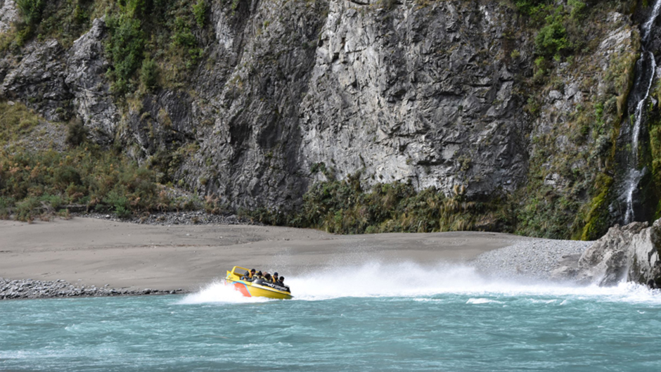 Experience breathtaking scenery with expert fast water jet boat drivers on this Canyon Safari as you travel through the gorge taking in the waterfalls and the Trans Alpine Railway. 