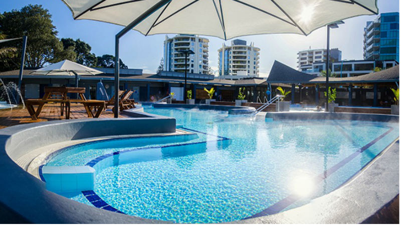 Enjoy soaking in the magic of the hot salt-water pools at Mount Hot Pools, located beneath the majestic Mount Maunganui.