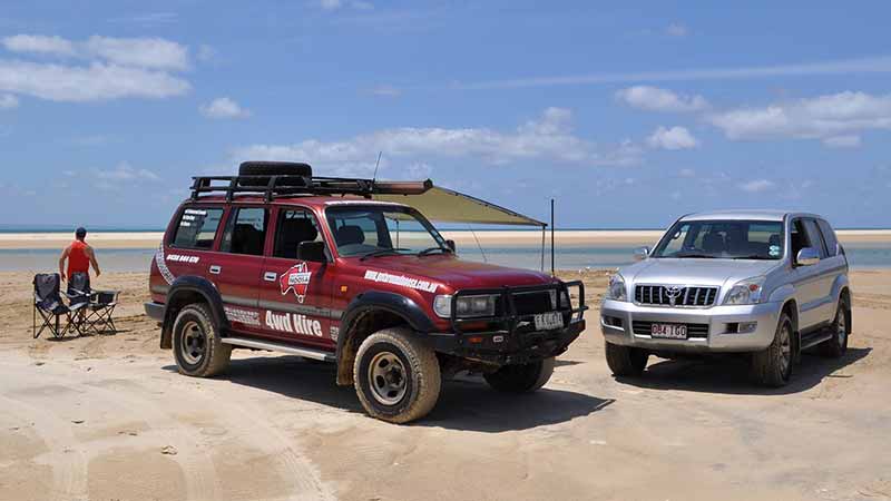 Where the locals go to get away from it all – Take a 4WD on a self guided tour to Noosa North Shore and spend the day exploring Double Island Point, the Coloured Sands and Double Island Point light house