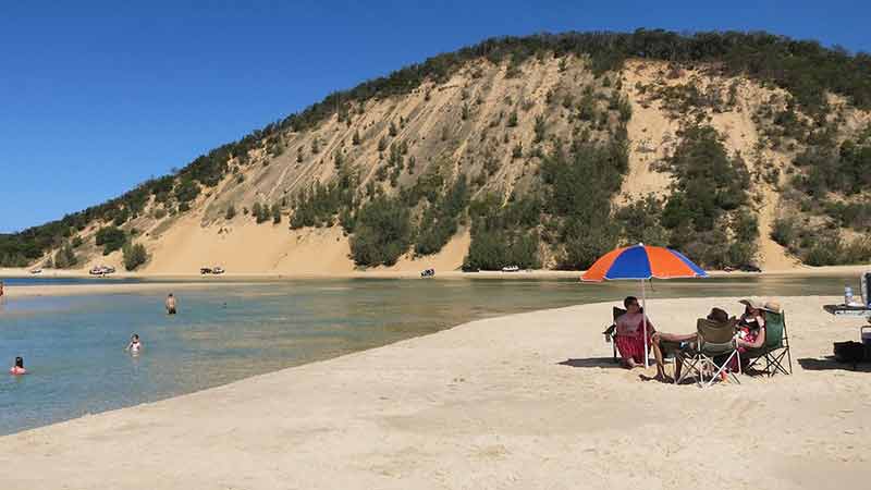 Where the locals go to get away from it all – Take a 4WD on a self guided tour to Noosa North Shore and spend the day exploring Double Island Point, the Coloured Sands and Double Island Point light house