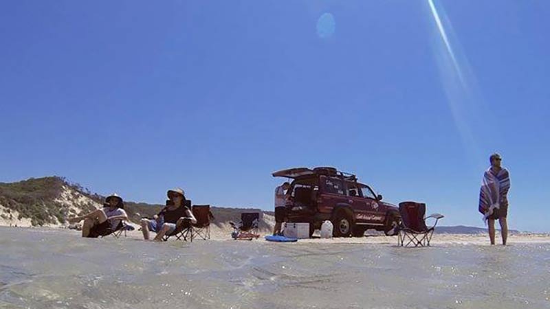 Where the locals go to get away from it all – Take a 4WD on a self guided tour to Noosa North Shore and spend the day exploring Double Island Point, the Coloured Sands and Double Island Point light house
