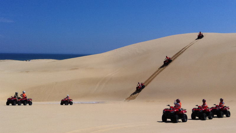 Join the team at Sand Dune Adventures Port Stephens - they have the biggest and best bikes and sand dunes!