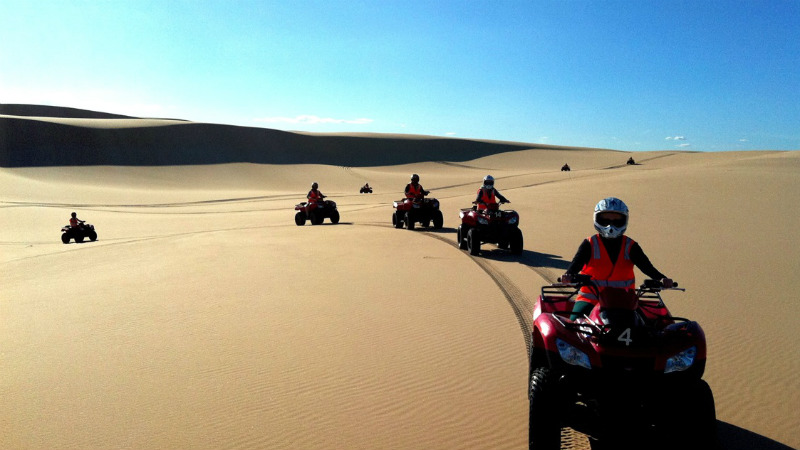 Join the team at Sand Dune Adventures Port Stephens - they have the biggest and best bikes and sand dunes!