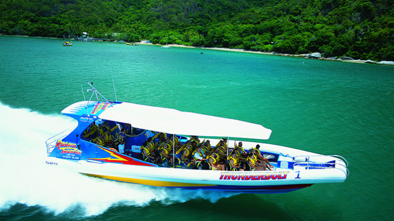 The Thunderbolt is easily the fastest and most fun way to transport yourself to Fitzroy Island. Take a 30 minute journey of thrills to an island paradise.