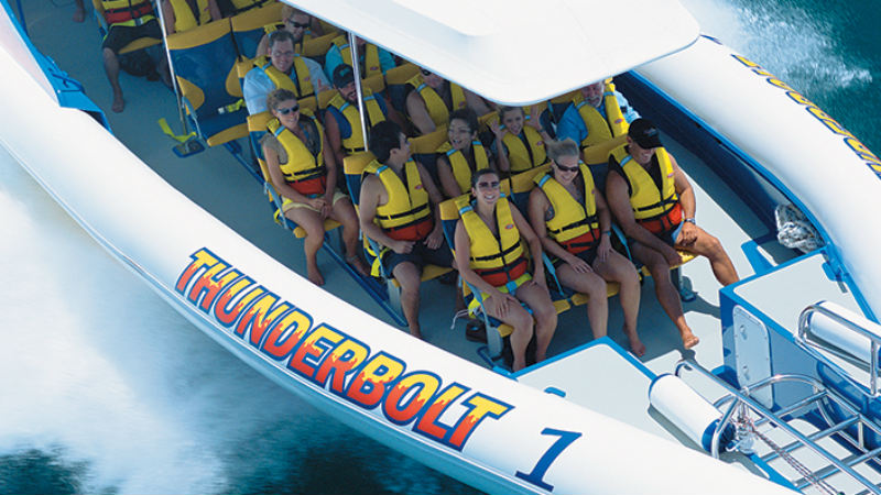 The Thunderbolt is easily the fastest and most fun way to transport yourself to Fitzroy Island. Take a 30 minute journey of thrills to an island paradise.