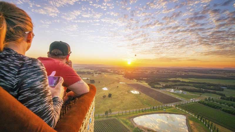 Enjoy a bird’s eye view of the beautiful Hunter Valley with an incredible hot air ballooning experience!