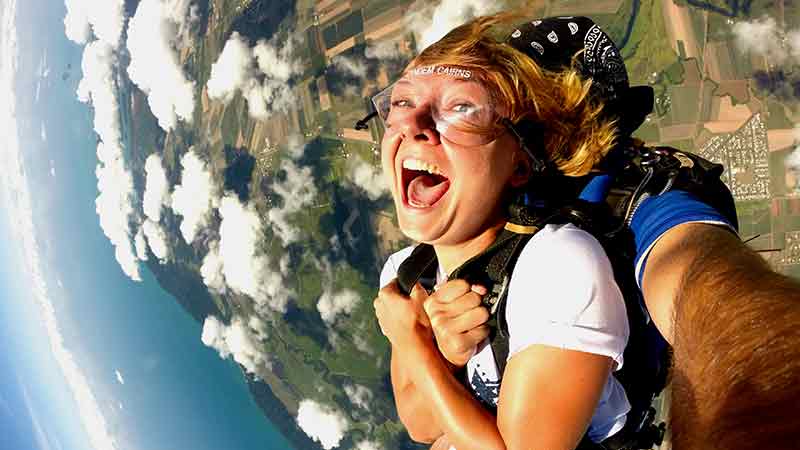 Join Tandem Cairns for a tandem skydive from a massive 14,000ft!