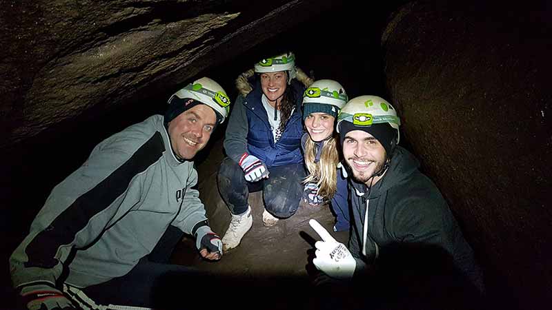 Take your caving adventure to the next level and experience caving at night with The Adventure Merchants!