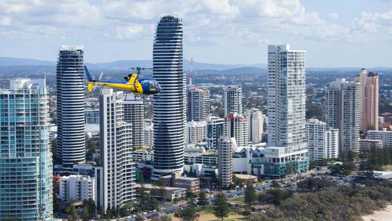 Take to the skies and experience a thrilling helicopter flight over Surfers Paradise!