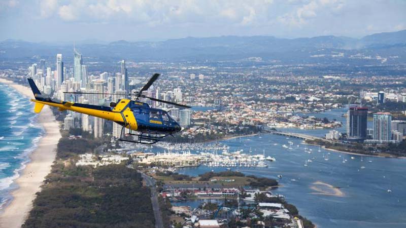 Take to the skies and experience a thrilling helicopter flight over Surfers Paradise!