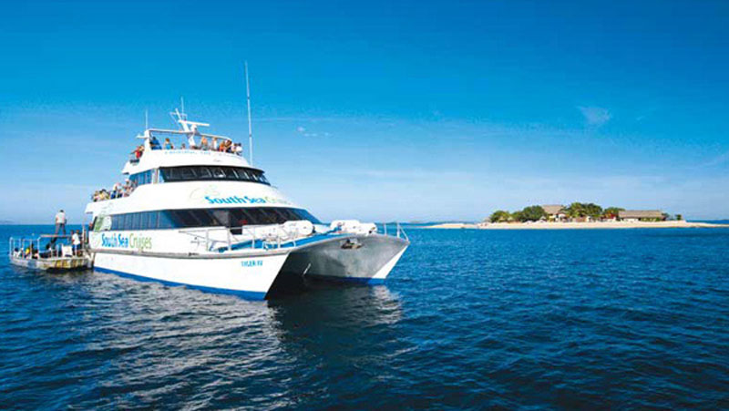 Explore the Mamanuca Islands from a comfortable Catamaran.