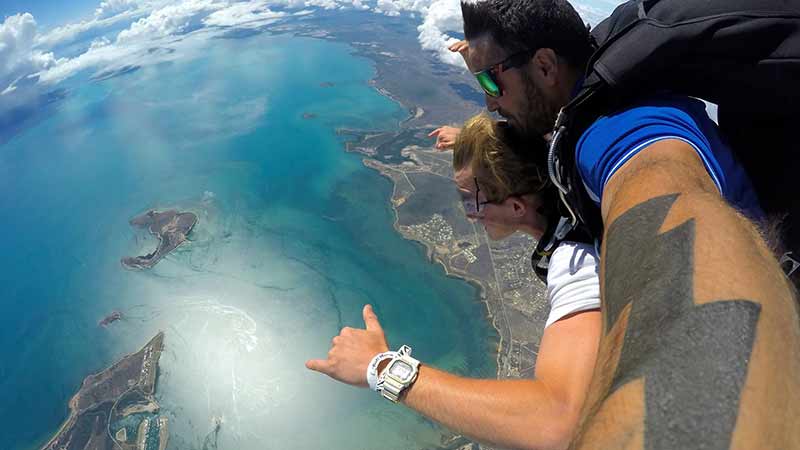 Experience the thrill skydiving from up to 15,000ft, Stunning views of the Whitsunday islands, coastline and beaches