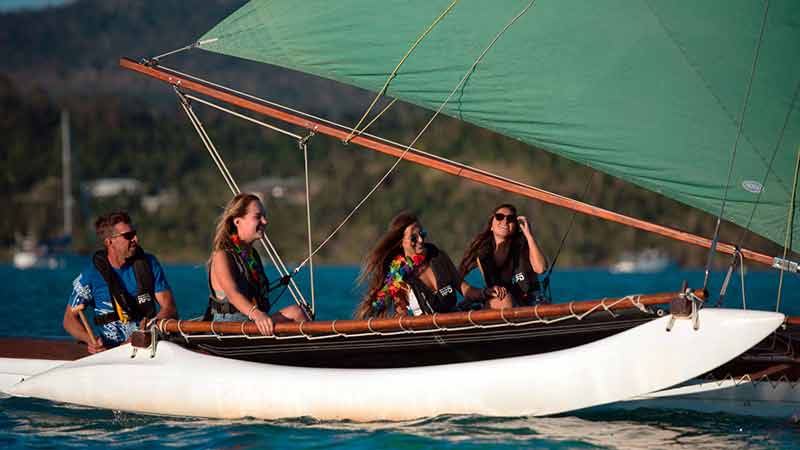 Join Whitsundays Sailing Outrigger Tours on a 2 hour eco tour around Pigeon Island