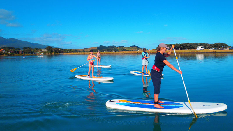 Discover a new way of getting around on the water with Raglan Watersports - Stand Up Paddle Boarding on the Waikato River.