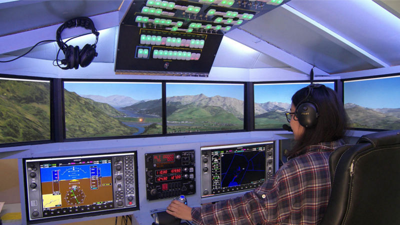 Experience the exhilaration of commanding a true-to-life aircraft in our fully functional virtual flight simulator.