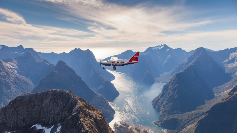 Discover the breath-taking beauty of the Milford sound from astounding heights!