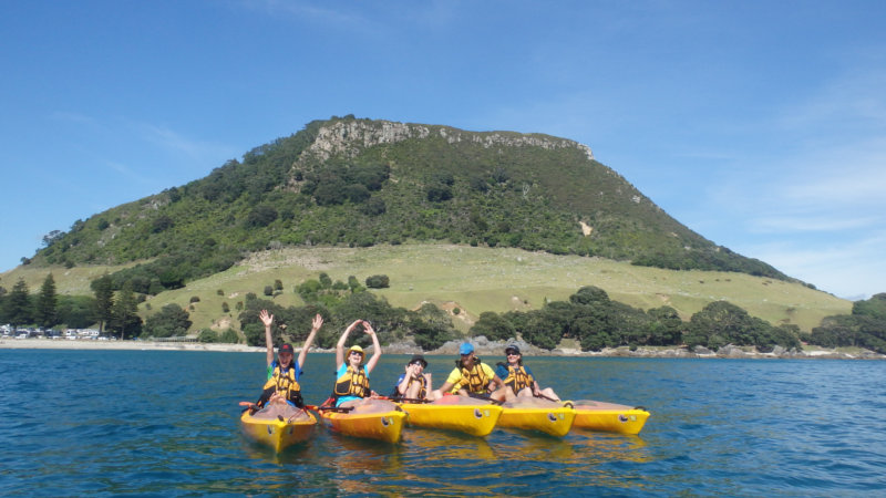 Take to the water and experience the breathtaking beauty of the mighty Mount Maunganui by kayak.