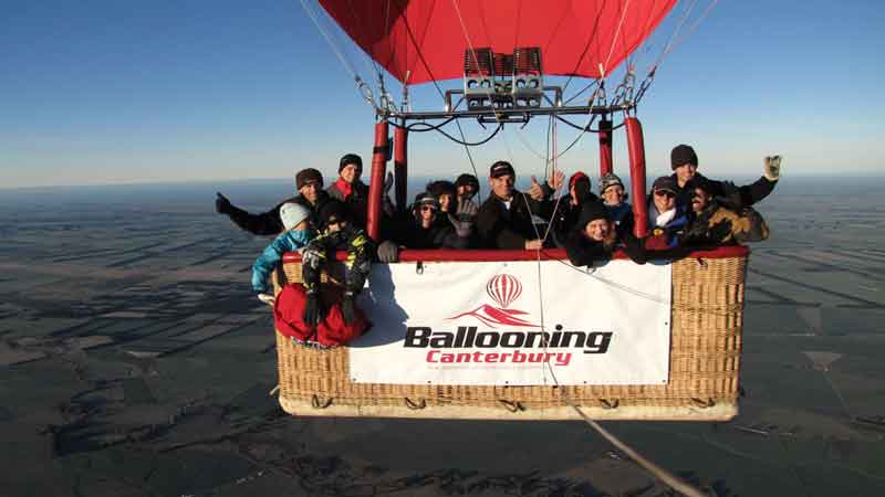 Hot Air Ballooning is a magical experience and a flight with Ballooning Canterbury offers panoramic views across the fertile Canterbury Plains to the Southern Alps.

