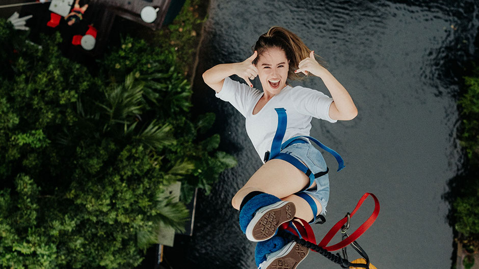 Get set to push your limits and defy gravity with an exhilarating bungy at Skypark AJ Hackett!