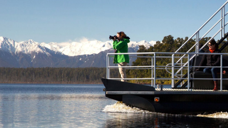 Step aboard the Eco Adventurer and discover the sheer beauty of the West Coasts Lake Mahinapua on a fascinating 1.5 hour cruise.