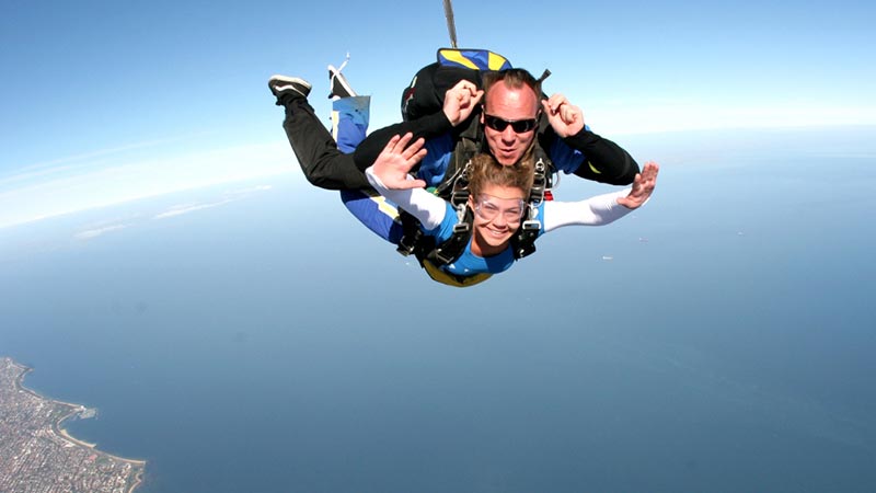 Skydive directly over St Kilda beach and enjoy stunning coastal views as well as Melbourne’s CBD. Melbourne’s only beach and city skydive!