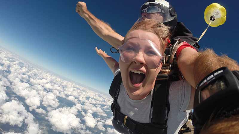 Experience the thrill skydiving from up to 12,000ft, taking in stunning views of the Sunshine Coast – from beautiful beaches the Glasshouse Mountains