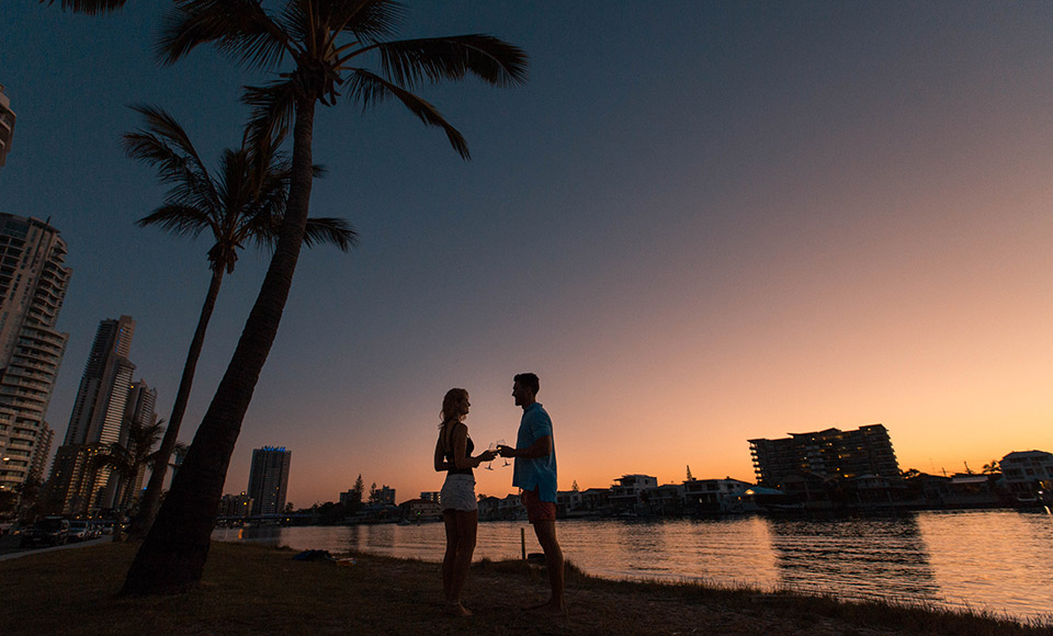 Experience the magical waters of Surfers Paradise at sunset with the team at Australian Kayaking Adventures.