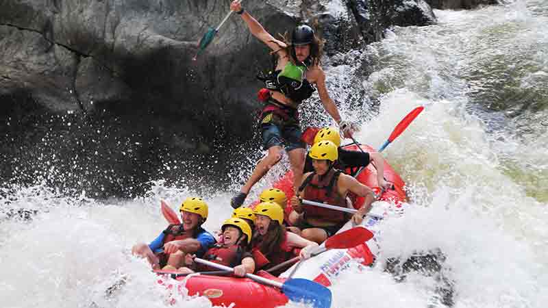 Get onboard with Foaming Fury for an exciting half day white water rafting experience on the Barron River!