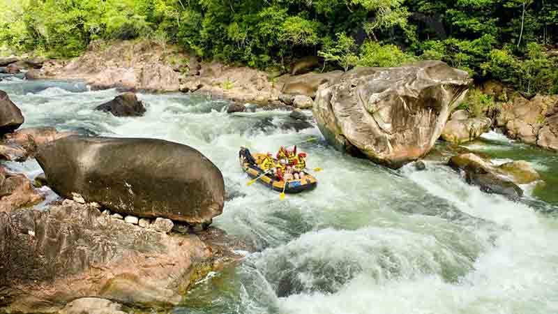 Experience the beauty surrounding the Barron River, rafting through pristine World Heritage listed rainforest just north of Cairns