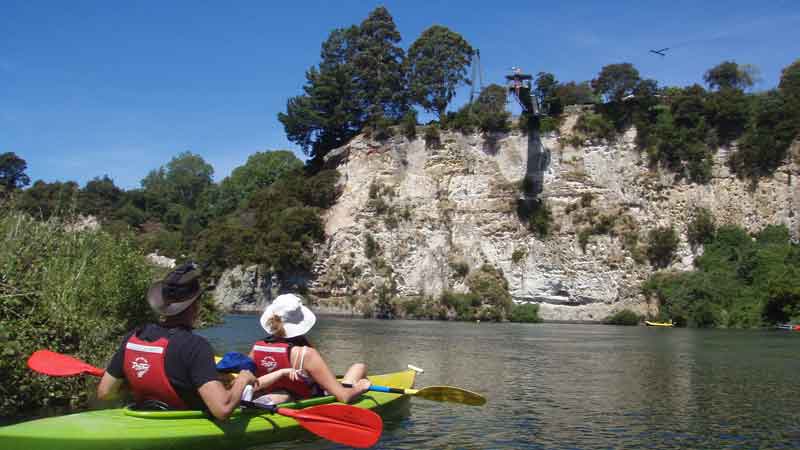 This float trip is the ultimate chilled paddle trip - starting at the beginning of the Mighty Waikato River, you will see Trout through the crystal clear water, watch Bungy jumpers overhead and even soak in natural hot springs on route!