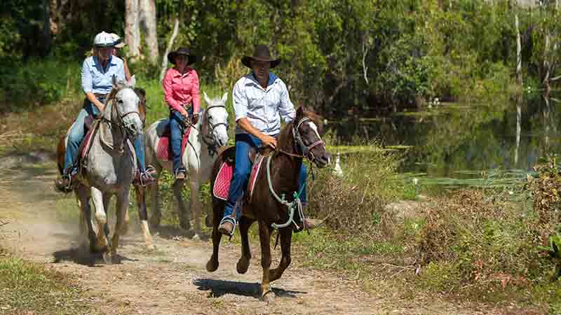 There’s no better way to experience Cairns' gorgeous scenery than by horseback! Join the team at Blazing Saddles Adventures for a horse riding tour just a short distance from Cairns CDB