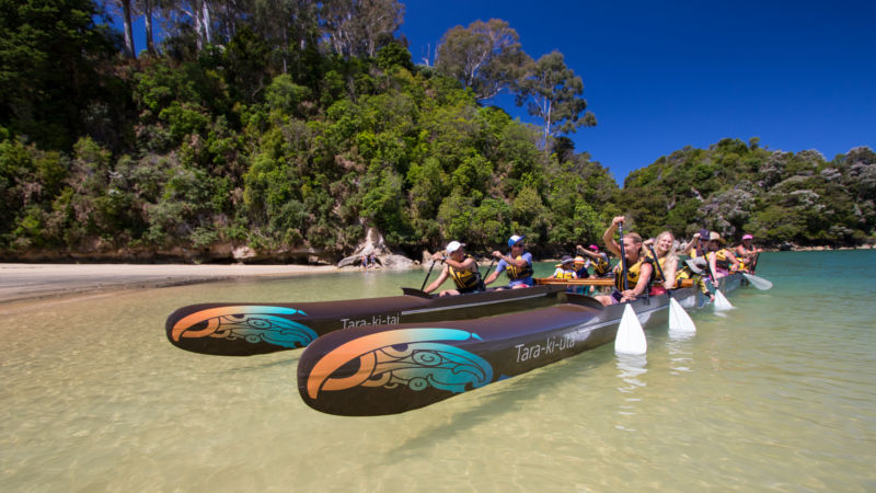 Immerse yourself in an authentic cultural experience by paddling a Maori waka through some of the most sensational parts of New Zealand’s spectacular Abel Tasman National Park!
