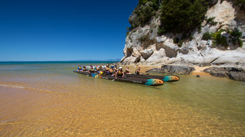 Immerse yourself in an authentic cultural experience by paddling a Maori waka through some of the most sensational parts of New Zealand’s spectacular Abel Tasman National Park!
