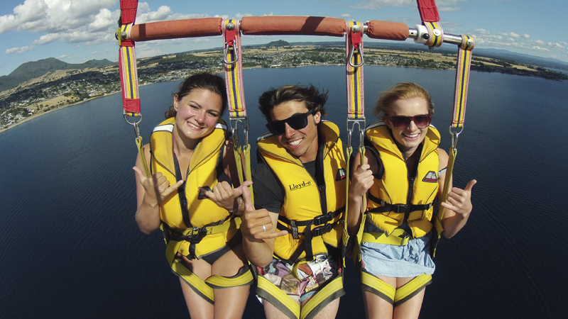 Experience the thrill of soaring to new heights with Taupo Parasail, where you can live in the excitement and take in the stunning scenery while gracefully gliding above the waters of Lake Taupo.