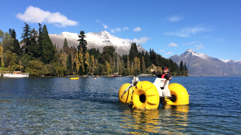 Explore Queenstown Bay with one of our fantastic, fun Aqua Bikes 