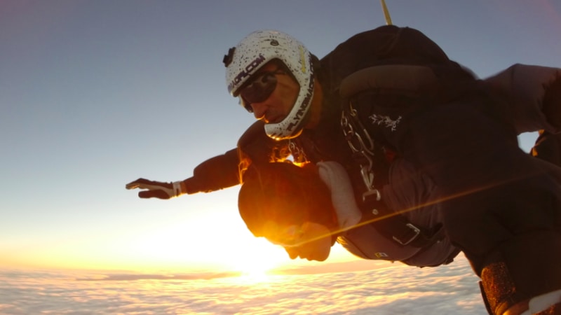 Tandem Skydive from 9,000ft just south of Auckland City with amazing views of the East and West Coasts, Hamilton City, the Coromandel, Hauraki Gulf, and the Waikato River.