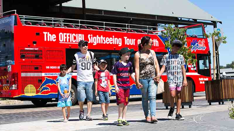 Hop on board the iconic Perth Explorer open top bus and tour around Perth and Kings Park. See the highlights of the city and hop on and off at your leisure!