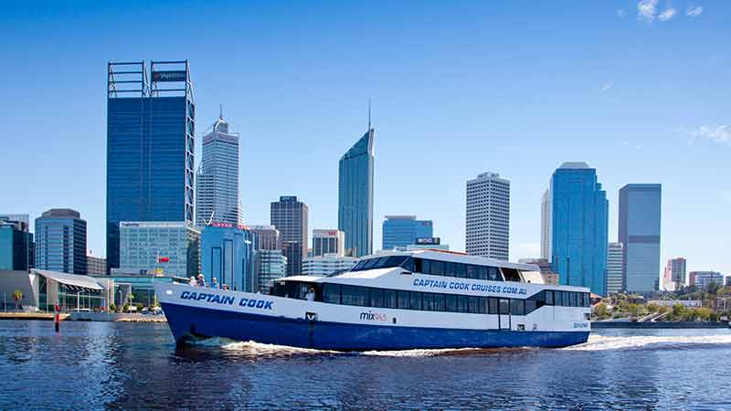 Hop aboard the MV James Stirling with Captain Cook Cruises as we head from Perth to Fremantle on a relaxing one way Swan River cruise. Listen to the informative and entertaining Captains’ commentary, wander about the boat and even enjoy the cash bar.