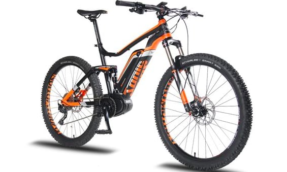electric dual suspension mountain bike