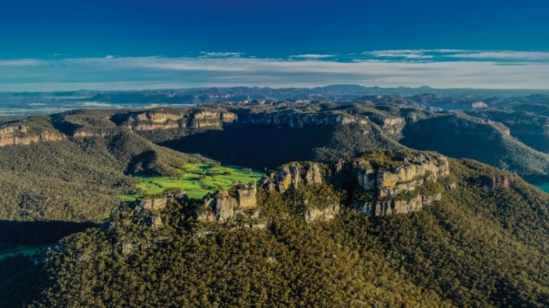 Join Fly Australia Charters and take a scenic flight over the world heritage listed Blue Mountains National Park near Sydney