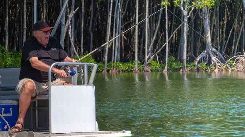 Enjoy a full day out on Trinity Inlet on our self-drive pontoon boats. Take up to 8 friends and family fishing, wildlife spotting and cruising the waterways around Cairns