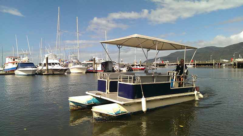 Pontoon Boat Hire Half Day For Up To 8 People Cairns Excludes