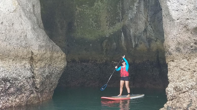 Join Coromandel Paddle Boarding for a fun scenic SUP tour, following the calm coastal waters to Lonely Bay.