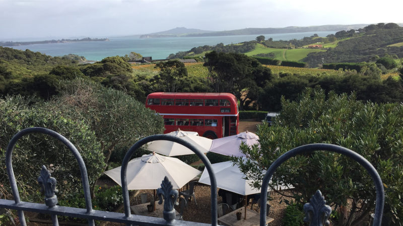 Create your Waiheke memories on our Vintage English Double Decker bus tour as you sample two of the Island's top wineries and take in the stunning scenery!
