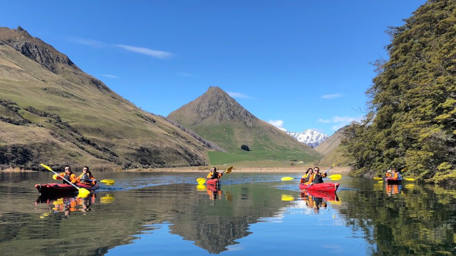 Experience the magic of Queenstown's backcountry and cruise the gorgeous calm lake waters of Moke Lake by Kayak or SUP!