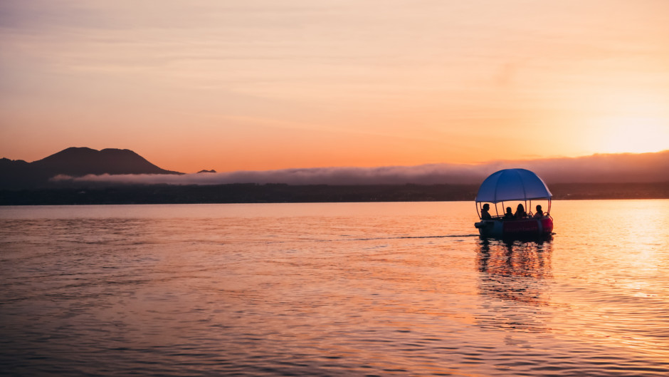 Jump in a Doughboat and soak up the sights of Lake Taupo in a fun and unique way - this is the only experience of its kind in New Zealand! 