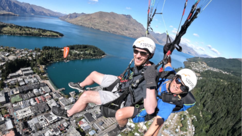 Lap up the scenic goodness of Queenstown from up above on an unforgettable Tandem Paragliding flight with G Force Paragliding!